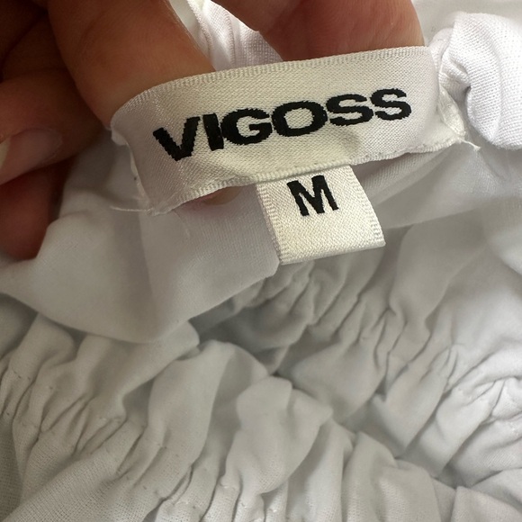 Vigoss White Ruffled Strapless Top - Picture 3 of 3